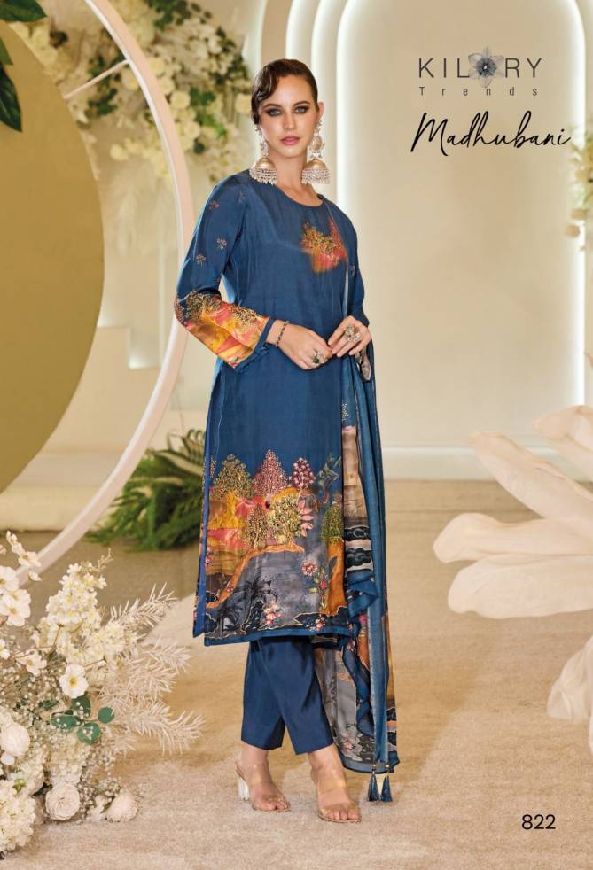 Madhubani By Kilory Heavy Muslin Printed Dress Material Wholesale Market In Surat